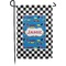 Checkers & Racecars Small Garden Flag - Double Sided w/ Name or Text