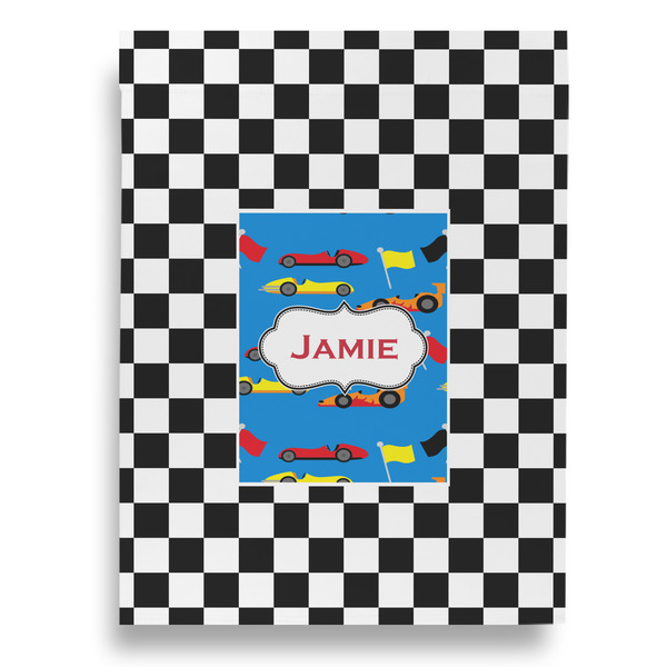 Checkers & Racecars Garden Flags - Large - Double Sided - BACK
