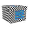 Checkers & Racecars Gift Boxes with Lid - Canvas Wrapped - Large - Front/Main
