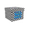 Checkers & Racecars Gift Boxes with Lid - Canvas Wrapped - Small - Front/Main