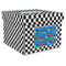 Checkers & Racecars Gift Box with Lid - Canvas Wrapped - X-Large (Personalized)