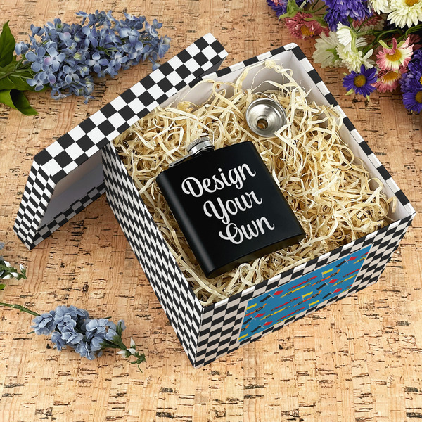 Checkers & Racecars Gift Boxes with Lid - Canvas Wrapped - X-Large - In Context