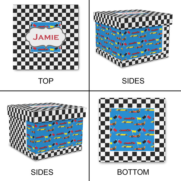 Checkers & Racecars Gift Boxes with Lid - Canvas Wrapped - XX-Large - Approval