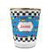 Checkers & Racecars Glass Shot Glass - 1.5 oz - with Gold Rim - Set of 4 (Personalized)