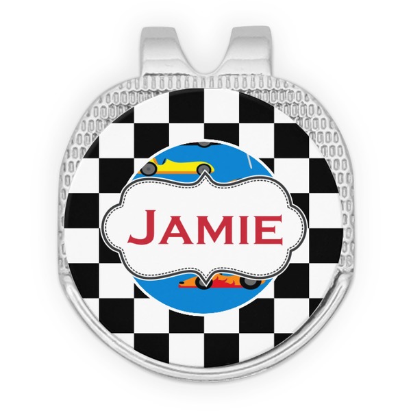 Checkers & Racecars Golf Ball Hat Marker Hat Clip