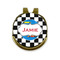 Checkers & Racecars Golf Ball Hat Marker Hat Clip - Front & Back