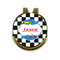 Checkers & Racecars Golf Ball Marker - Hat Clip - Gold