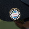 Checkers & Racecars Golf Ball Marker Hat Clip - Gold - On Hat