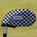 Checkers & Racecars Golf Club Iron Cover (Personalized)