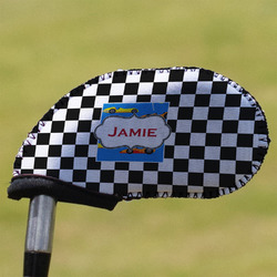 Checkers & Racecars Golf Club Iron Cover (Personalized)