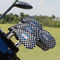 Checkers & Racecars Golf Club Cover - Set of 9 - On Clubs