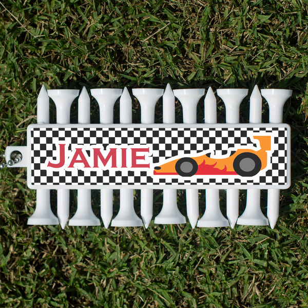 Custom Checkers & Racecars Golf Tees & Ball Markers Set (Personalized)