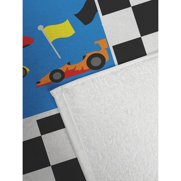 Checkers & Racecars Golf Towel - Detail
