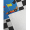 Checkers & Racecars Golf Towel - Detail
