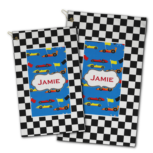 Checkers & Racecars Golf Towel - PARENT (small and large)