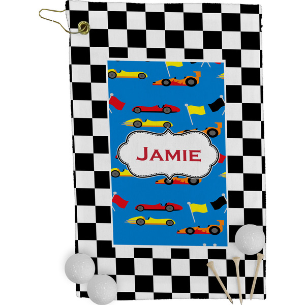 Checkers & Racecars Golf Towel (Personalized)