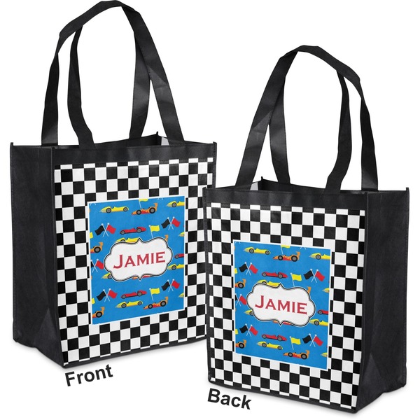 Checkers & Racecars Grocery Bag - Apvl