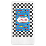 Checkers & Racecars Guest Napkins - Full Color - Embossed Edge (Personalized)