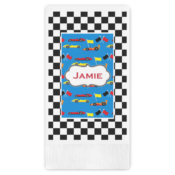 Custom Checkers & Racecars Guest Towels - Full Color (Personalized)
