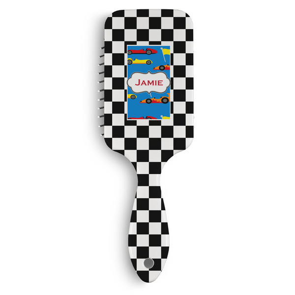 Custom Checkers & Racecars Hair Brushes (Personalized)