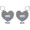 Checkers & Racecars Heart Keychain (Front + Back)