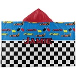 Checkers & Racecars Kids Hooded Towel (Personalized)