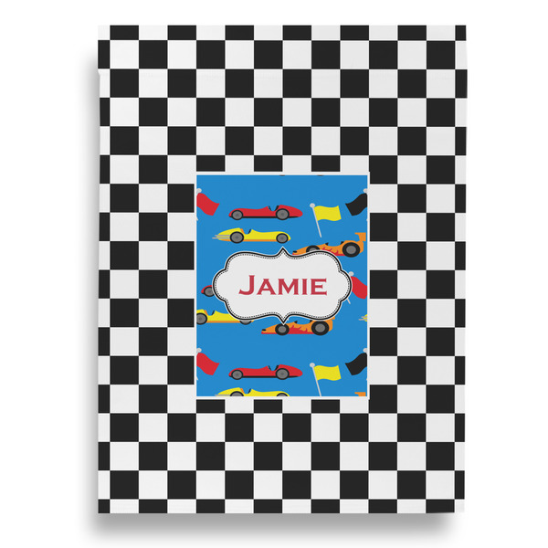 Checkers & Racecars House Flags - Single Sided - FRONT