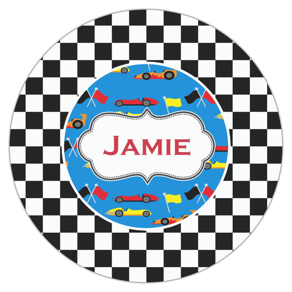 Checkers & Racecars Icing Circle - Large - Single