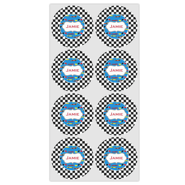 Checkers & Racecars Icing Circle - Medium - Set of 8