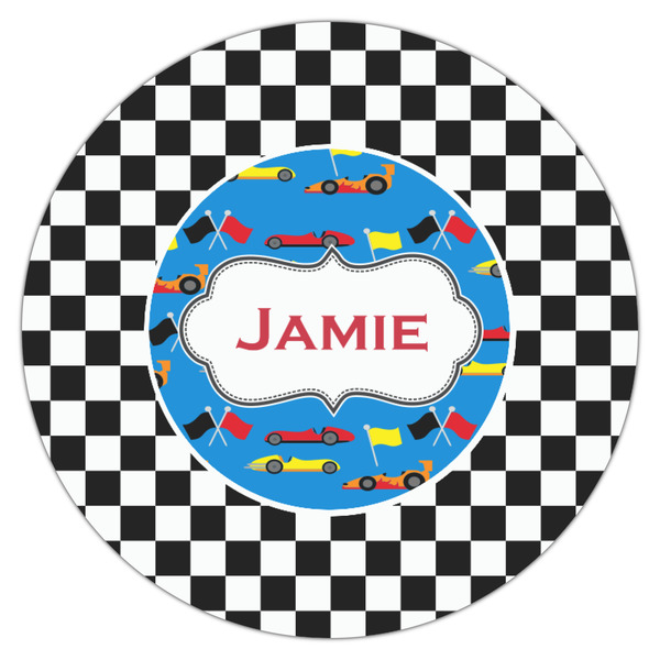 Checkers & Racecars Icing Circle - Medium - Single