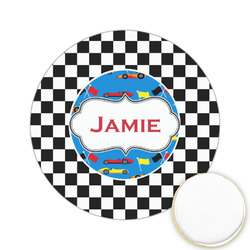 Checkers & Racecars Printed Cookie Topper - 2.15" (Personalized)
