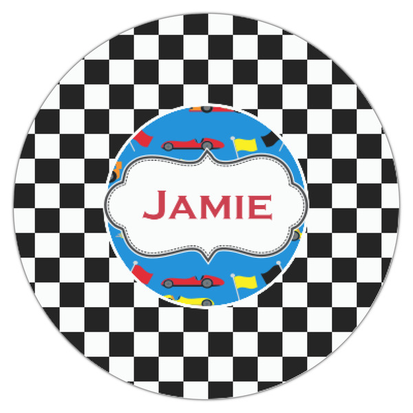 Checkers & Racecars Icing Circle - XSmall - Single
