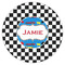Checkers & Racecars Icing Circle - XSmall - Single