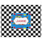 Checkers & Racecars Indoor / Outdoor Rug - 8'x10' - Front Flat