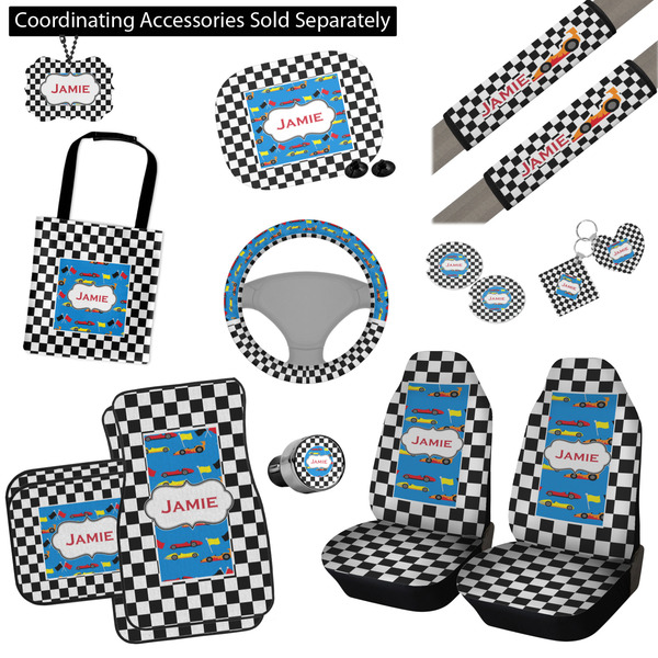 Checkers & Racecars Interior Car Accessories