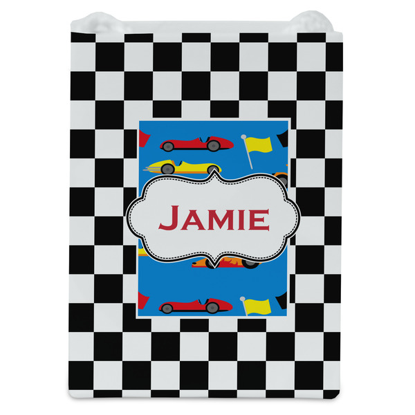 Checkers & Racecars Jewelry Gift Bag - Gloss - Front