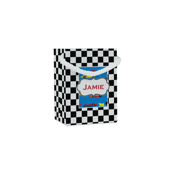 Custom Checkers & Racecars Jewelry Gift Bags (Personalized)