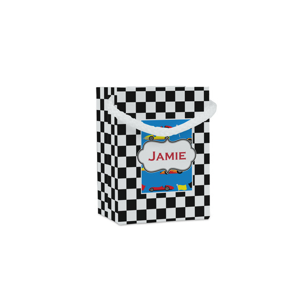Custom Checkers & Racecars Jewelry Gift Bags - Matte (Personalized)