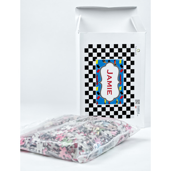 Checkers & Racecars Jigsaw Puzzle 1014 Piece - Box