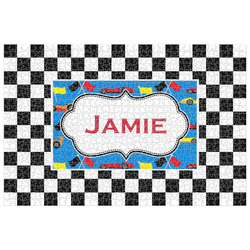 Checkers & Racecars Jigsaw Puzzle - 1000-piece (Personalized)