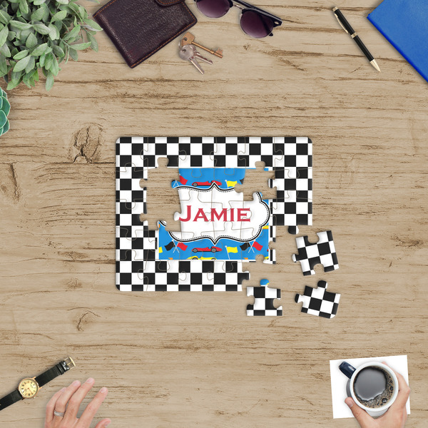 Checkers & Racecars Jigsaw Puzzle 30 Piece - In Context