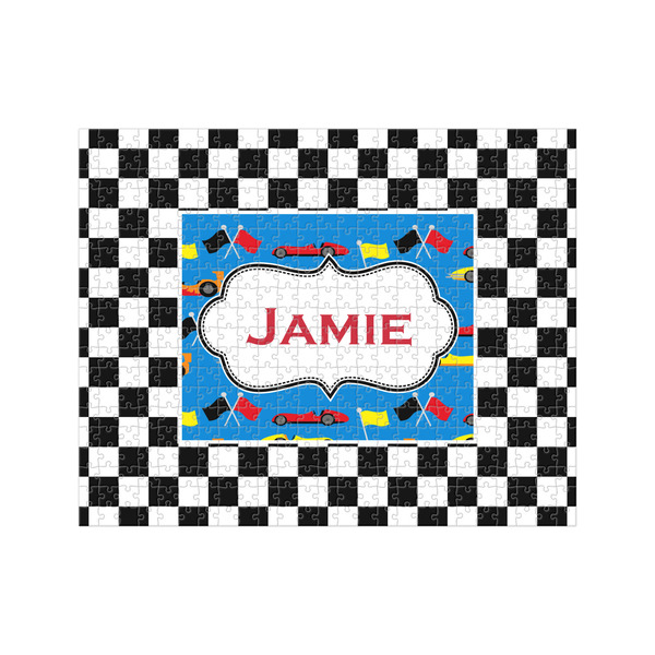 Custom Checkers & Racecars 500 pc Jigsaw Puzzle (Personalized)