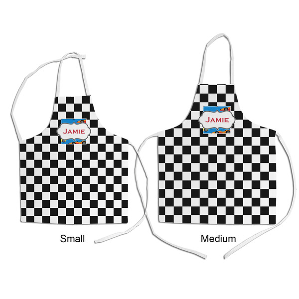Checkers & Racecars Kid's Aprons - Comparison