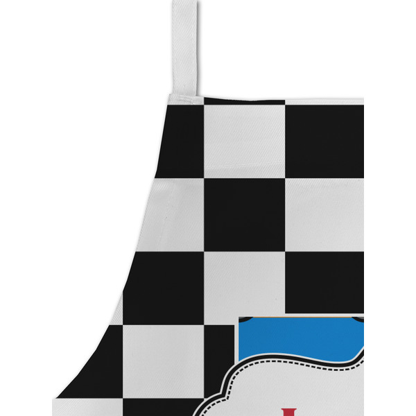 Checkers & Racecars Kid's Aprons - Detail