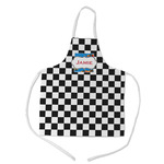 Checkers & Racecars Kid's Apron - Medium (Personalized)