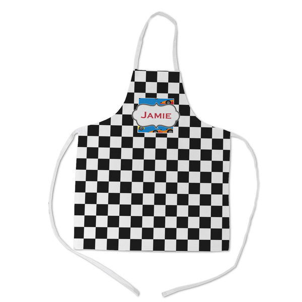Custom Checkers & Racecars Kid's Apron w/ Name or Text