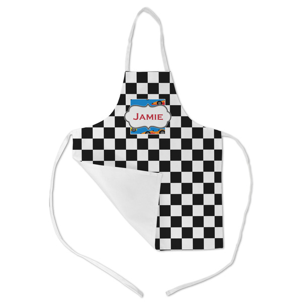 Checkers & Racecars Kid's Aprons - Medium - Main (med/lrg)