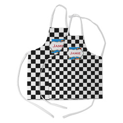 Checkers & Racecars Kid's Apron w/ Name or Text