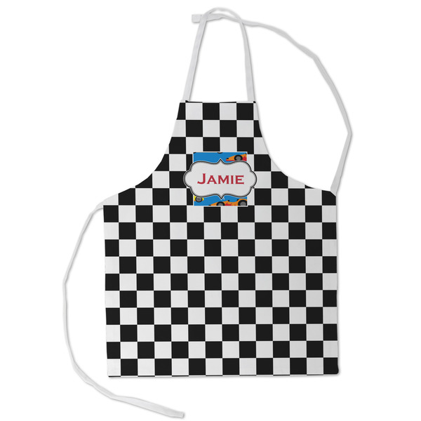 Custom Checkers & Racecars Kid's Apron - Small (Personalized)