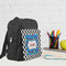 Checkers & Racecars Kid's Backpack - Lifestyle